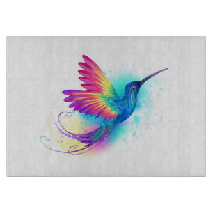 Exotic Rainbow Hummingbird Cutting Board