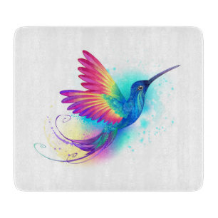 Exotic Rainbow Hummingbird Cutting Board