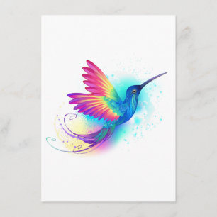 Exotic Rainbow Hummingbird Enclosure Card