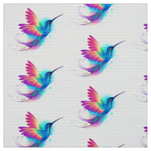 Exotic Rainbow Hummingbird Fabric