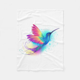 Exotic Rainbow Hummingbird Fleece Blanket