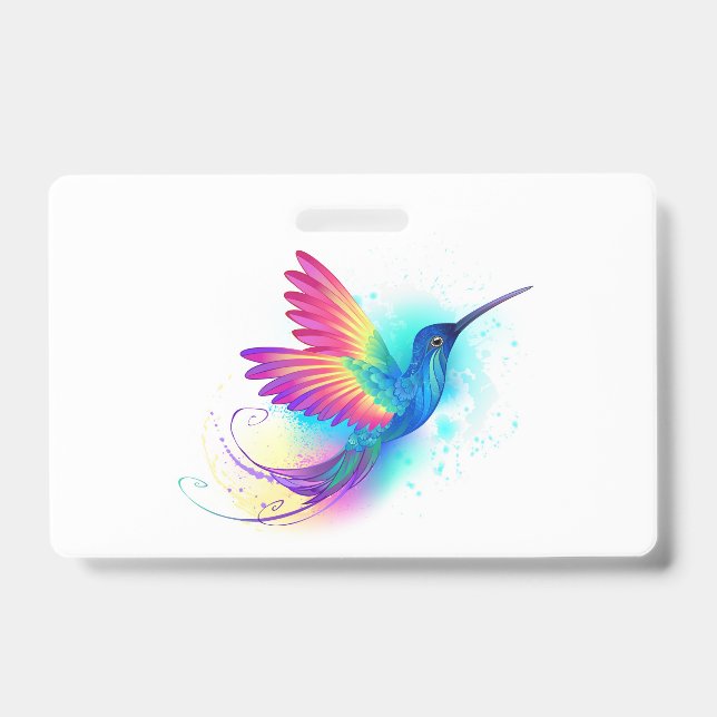 Exotic Rainbow Hummingbird ID Badge (Front)