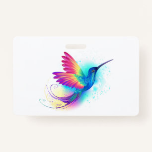 Exotic Rainbow Hummingbird ID Badge