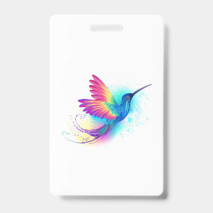 Exotic Rainbow Hummingbird ID Badge