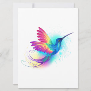 Exotic Rainbow Hummingbird Invitation