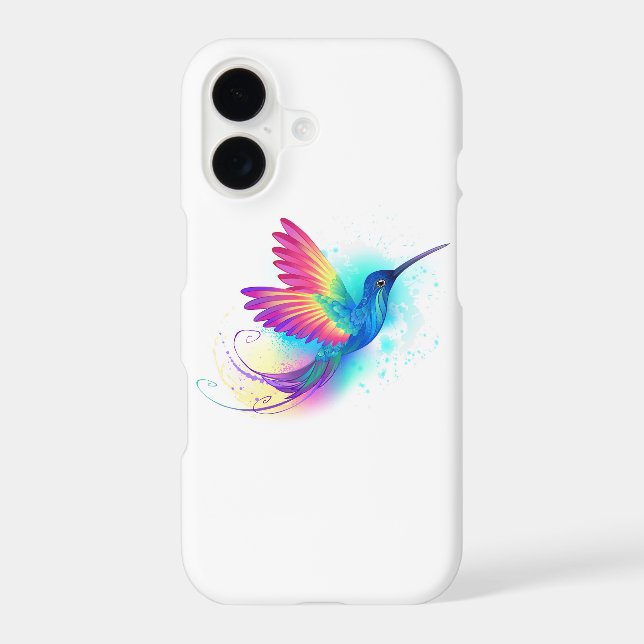 Exotic Rainbow Hummingbird iPhone Case (Back)