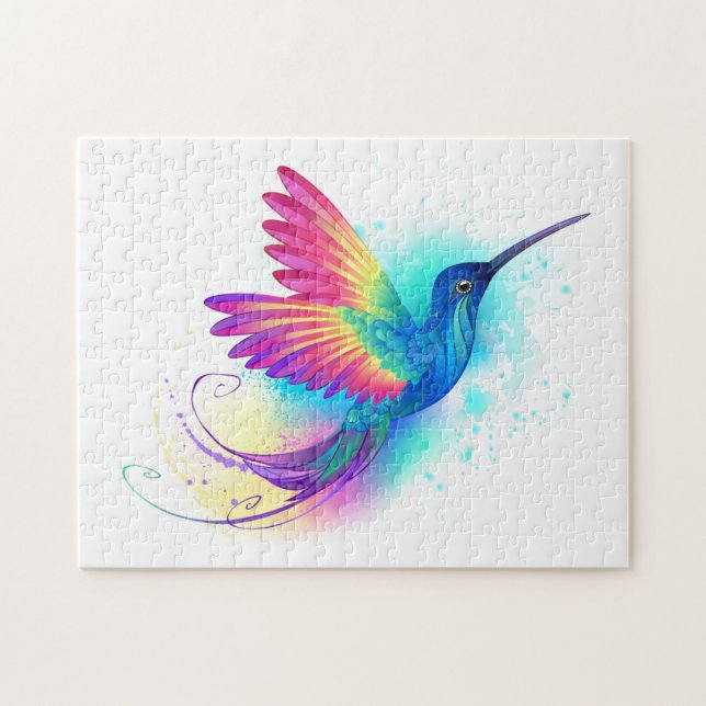 Exotic Rainbow Hummingbird Jigsaw Puzzle (Horizontal)