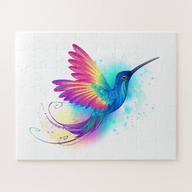 Exotic Rainbow Hummingbird Jigsaw Puzzle (Horizontal)