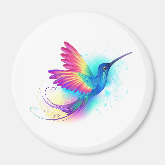 Exotic Rainbow Hummingbird Magnet (Front)