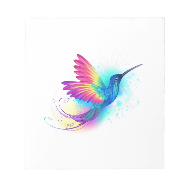 Exotic Rainbow Hummingbird Notepad (Front)