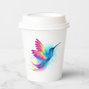 Exotic Rainbow Hummingbird Paper Cups