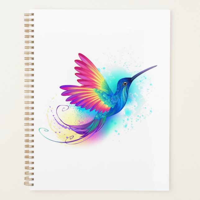 Exotic Rainbow Hummingbird Planner (Front)