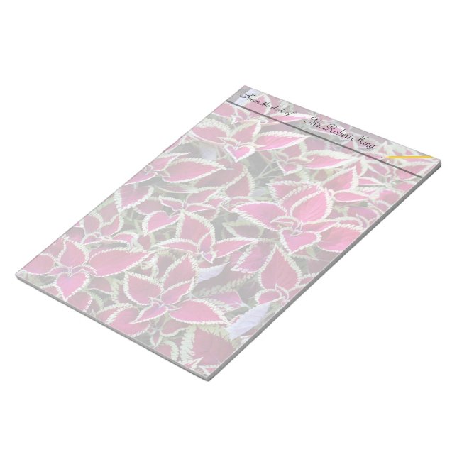 Exotic red leaf plants.  Floral photography. Notepad (Angled)