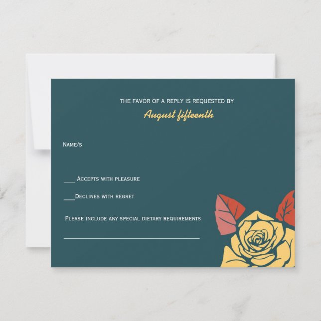 Exotic Roses - RSVP cards (Front)