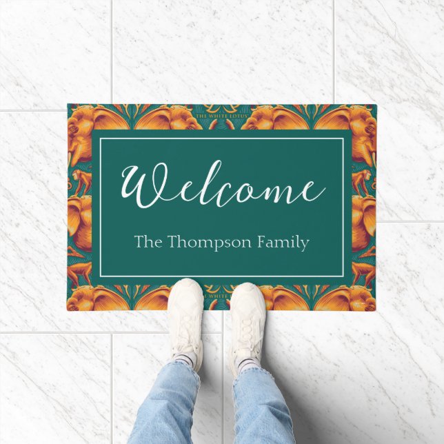 Exotic Safari Tapestry Pattern - The White Lotus Doormat (Indoor)