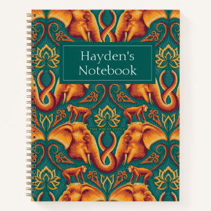 Exotic Safari Tapestry Pattern - The White Lotus Notebook