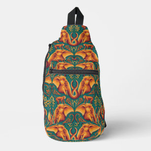 Exotic Safari Tapestry Pattern - The White Lotus Sling Bag