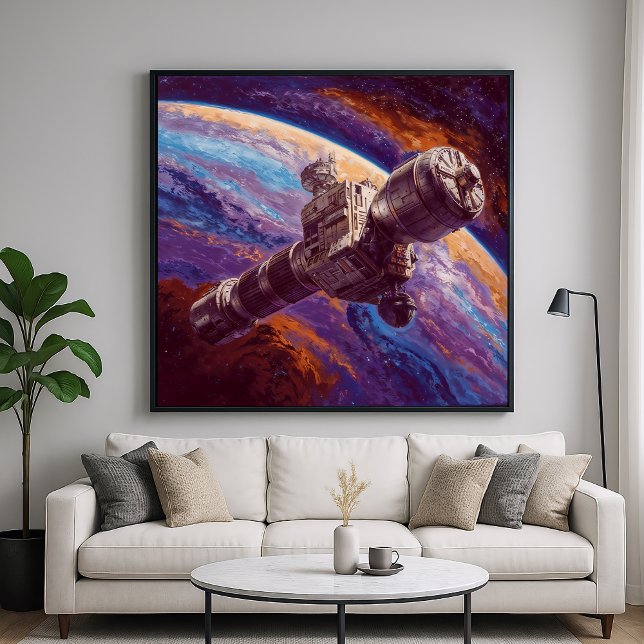 Exotic satellite - Space Tech Illustration Style Poster (Creator Uploaded)