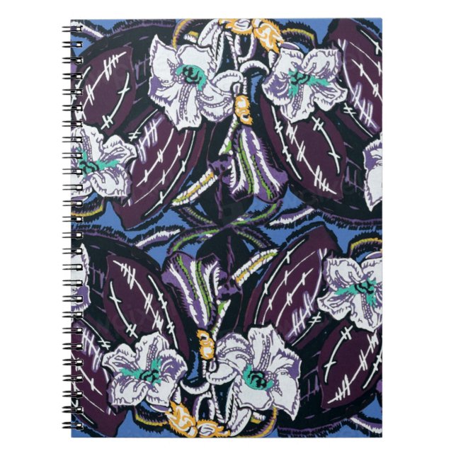 Exotic seamless flower background notebook (Front)