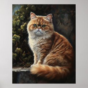 Exotic Shorthair Cat Art Print Poster