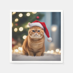 Exotic Shorthair Christmas Napkin