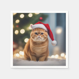 Exotic Shorthair Christmas Napkin