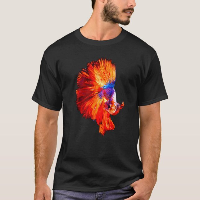 Exotic Siamese Fighting Betta Fish T-Shirt (Front)
