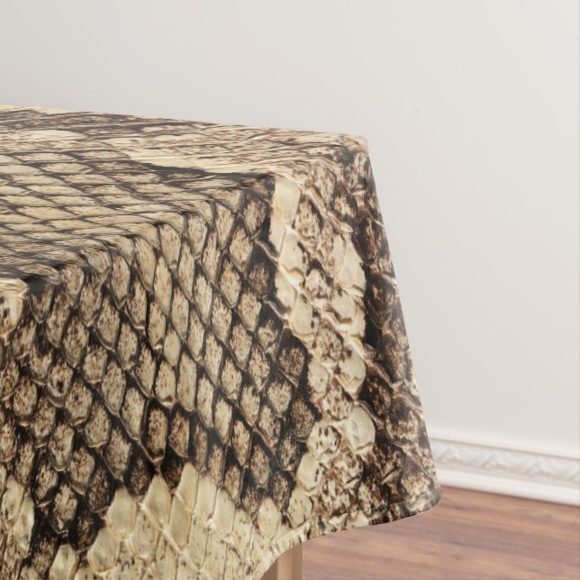 Exotic snake skin animal print pattern modern bold tablecloth (In Situ)