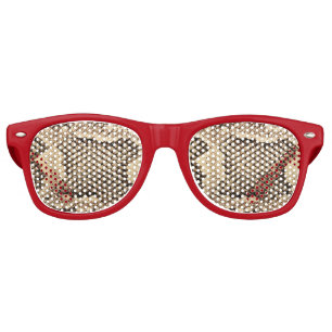 Exotic snake skin animal print pattern modern retro sunglasses