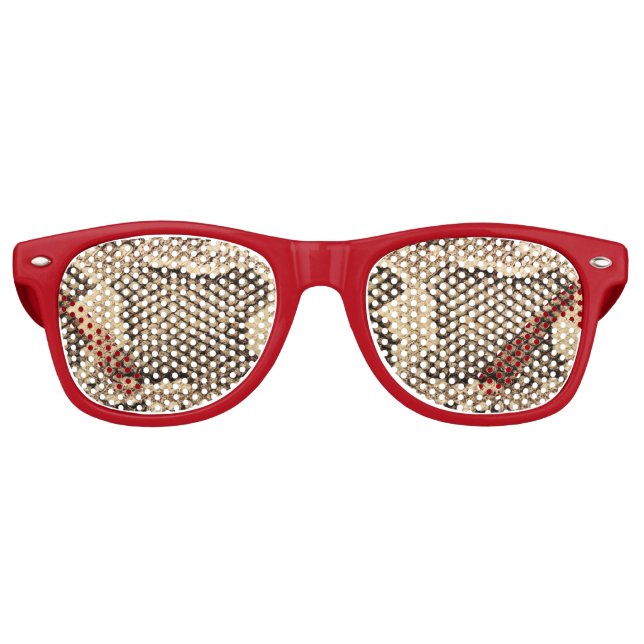 Exotic snake skin animal print pattern modern retro sunglasses (Front)