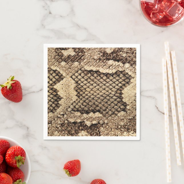 Exotic snake skin animal print texture pattern napkin (Insitu)