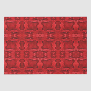 Exotic snake skin animal print texture pattern red tissue paper