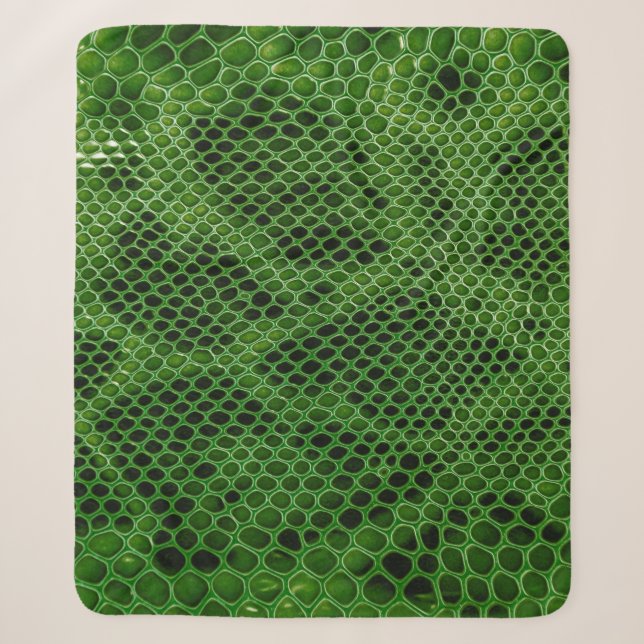 Exotic Snake Skin Background Sherpa Blanket (Front)