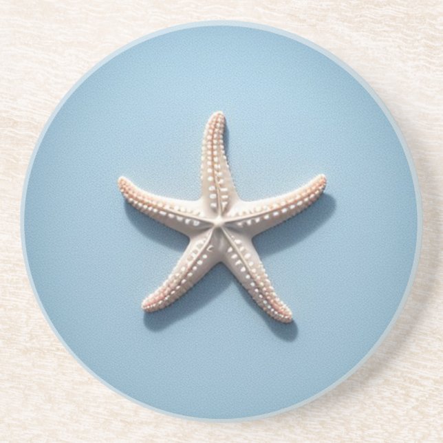 Exotic Starfish with Blue Background Coaster (Front)