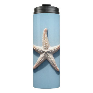Exotic Starfish with Blue Background Thermal Tumbler