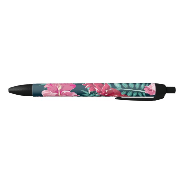 Exotic Summer Floral Black Ink Pen (Bottom)