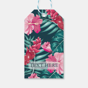Exotic Summer Floral personalised design Gift Tags