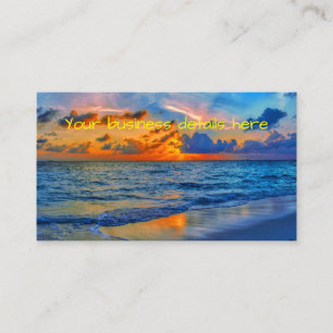 Exotic Sunset Beach Sea Business Card