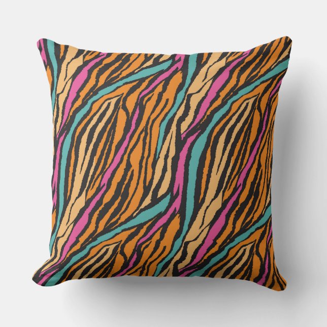 Exotic Tiger Fur Pattern Cushion (Front)