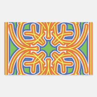 Exotic Tile Rectangular Sticker