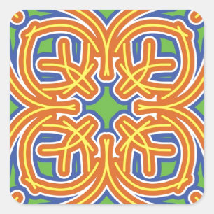 Exotic Tile Square Sticker