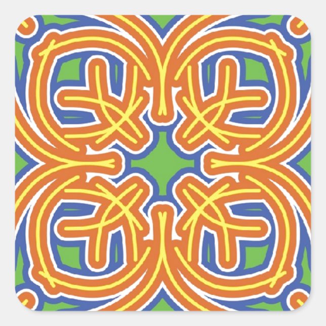 Exotic Tile Square Sticker (Front)