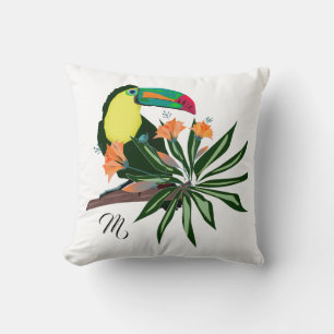 Exotic toucan tropical bird colourful Hawaii natur Cushion