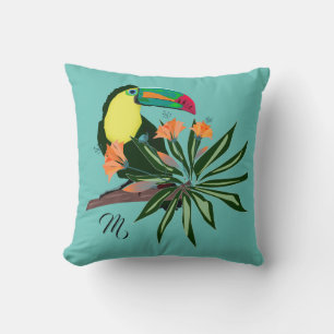 Exotic toucan tropical bird colourful Hawaii natur Cushion