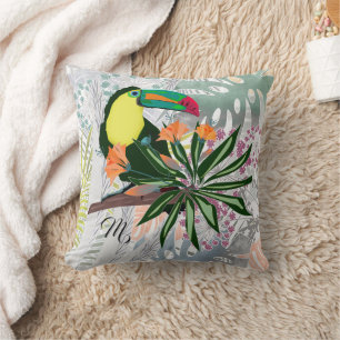 Exotic toucan tropical bird colourful Hawaii natur Cushion