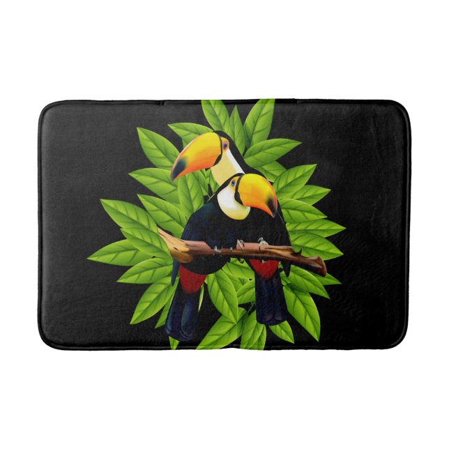 Exotic Toucans Bath Mat (Front)