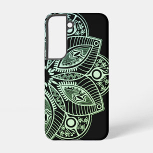 Exotic Tribal Green Gradient Mandala Samsung Galaxy Case
