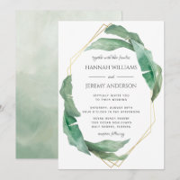 Exotic Tropical Banana Leaves Geometric Wedding
