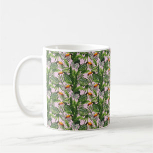 Exotic Tropical Bird Jungle Foliage Coffee Mug