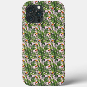 Exotic Tropical Bird Jungle Foliage iPhone 13 Pro Max Case